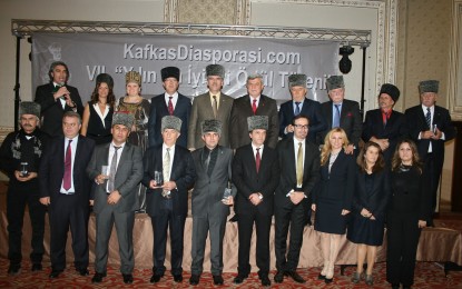 Kafkas Diasporası ödül törenine ünlüler aktı