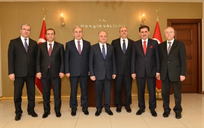 İçişleri Bakanlığı Müsteşar Yardımcısı Enver Salihoğlu ve Bölge Valileri Mersin Valisi Çakacak’ı Ziyaret Etti