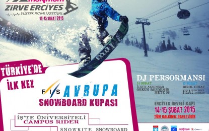 Avrupa Snowboard Şampiyonası Erciyes te