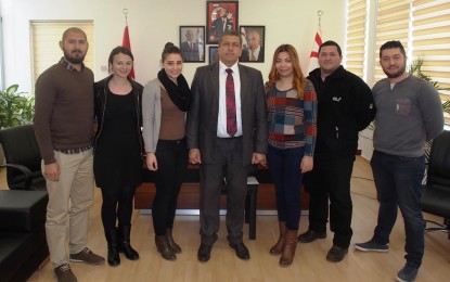 Gazimağusa Halkdansları Derneği Belediye  Başkanı İsmail Arter’i Ziyaret Etti