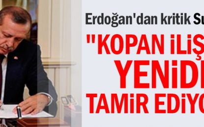 Erdoğan’dan bayram mesajı: “Kopan ilişkileri yeniden tamir ediyoruz”
