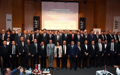 Türkiye-Irak Sanayicileri ve İş adamları Derneği’nin (TISİAD) düzenlediği 3. Türkiye-Irak (IKBY) Ticaret ve Yatırım Zirvesi Mersin’de ve Adana’da düzenlendi